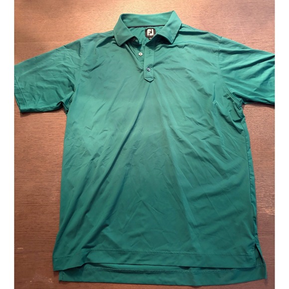 FootJoy Other - FootJoy Mens Performance Golf Polo Shirt Teal Green Short Sleeve FJ Logo L